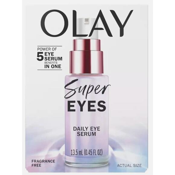 Olay Super Eyes Daily 5 Eye Serum Fragrance-Free 13.5ml/0.45oz. New In Box - Picture 1 of 4